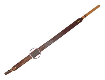 Ремень погонный с противоскользящей стропой с регулировкой / кожа / коричневый