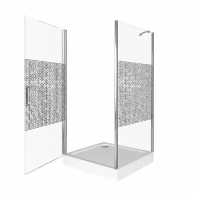 Душевой уголок Bas Fantasy CR 90*90*185 L/R зеркальный рисунок без поддона