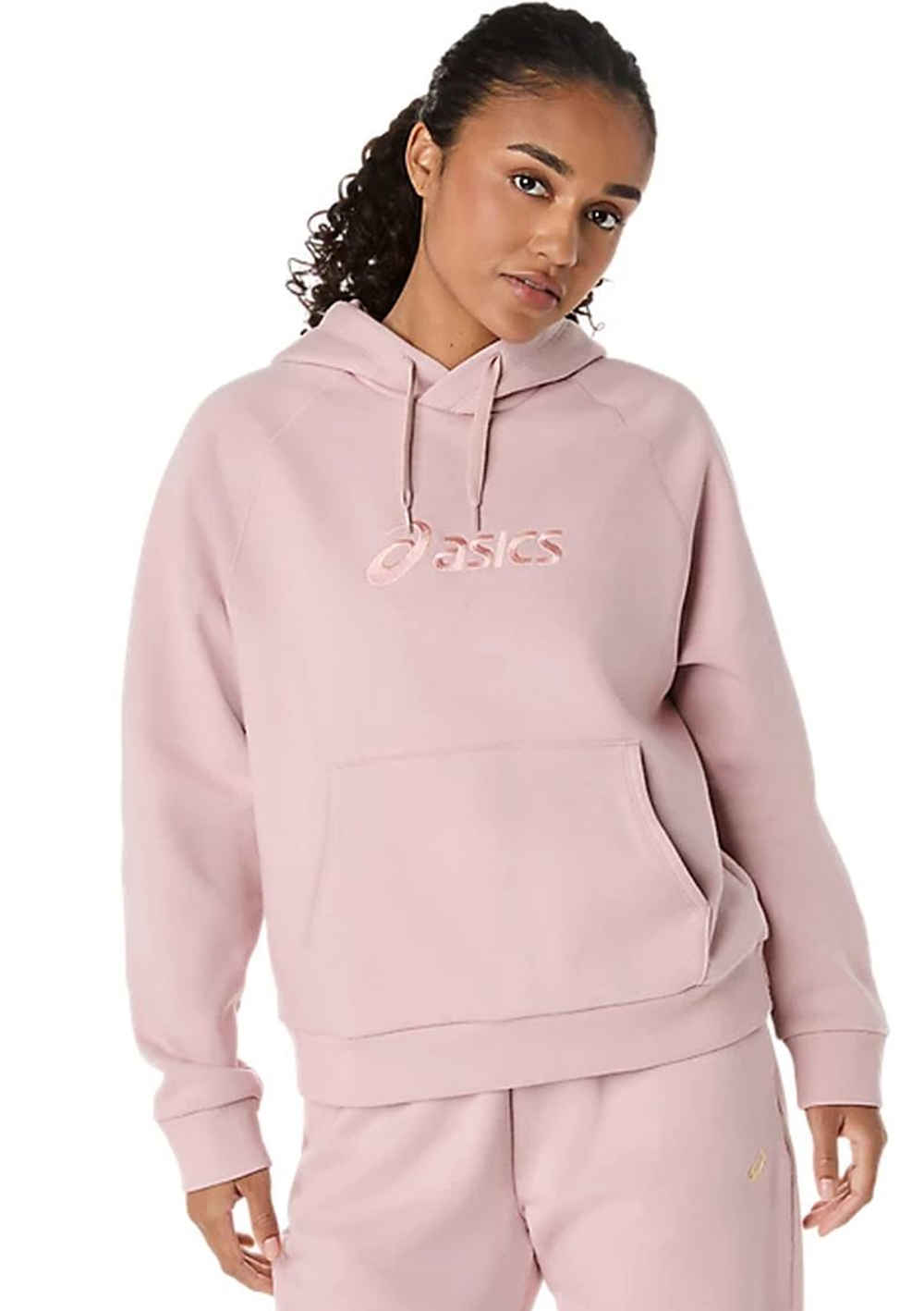 Женская теннисная куртка Asics Logo Fleece Pullover - morganite