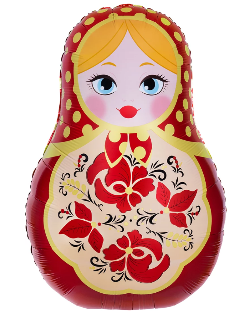 Шар (42''/107 см) Фигура, Матрешка, 1 шт. в уп.