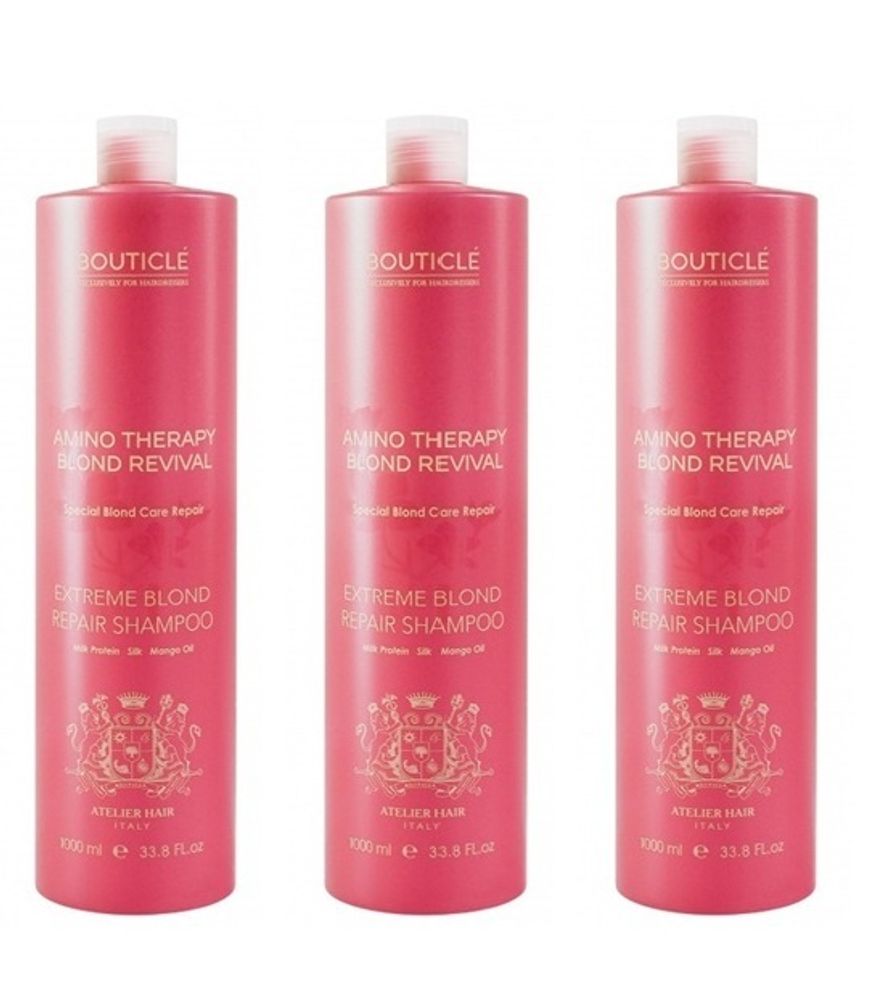 3 x Шампунь для экстремально поврежденных осветленных волос - “Extreme Blond Repair Shampoo&quot; (1000мл)