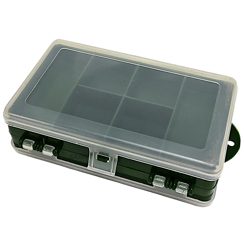 Коробка Три Кита TK-21 Двухсторонняя Зелёная 6+5отд. 154x97x46мм
