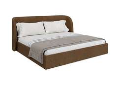 Кровать двуспальная Classic 200 см (коричневый, рогожка)
