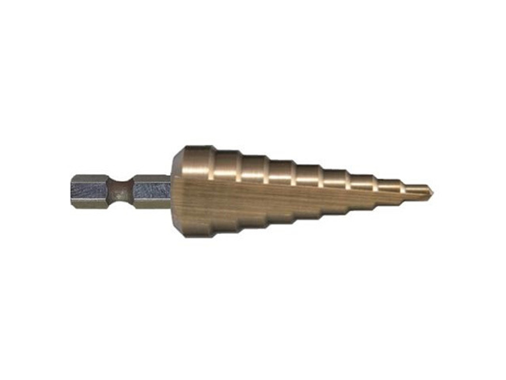 Сверло ступенчатое HSS-TiN с прямым желобком, 4-20, 1/4"