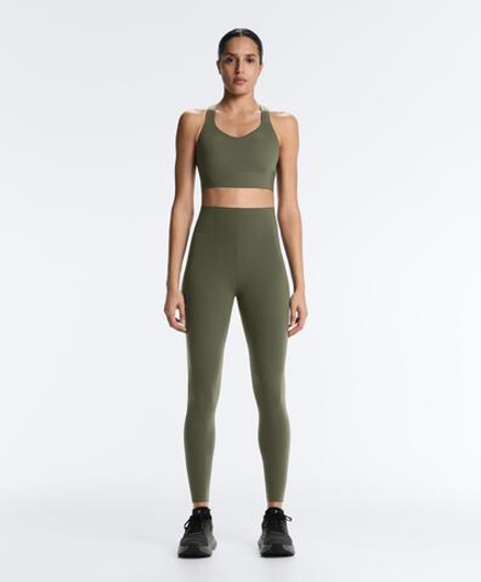 OYSHO Легинсы Compressive длиной до щиколотки с высокой посадкой, хаки