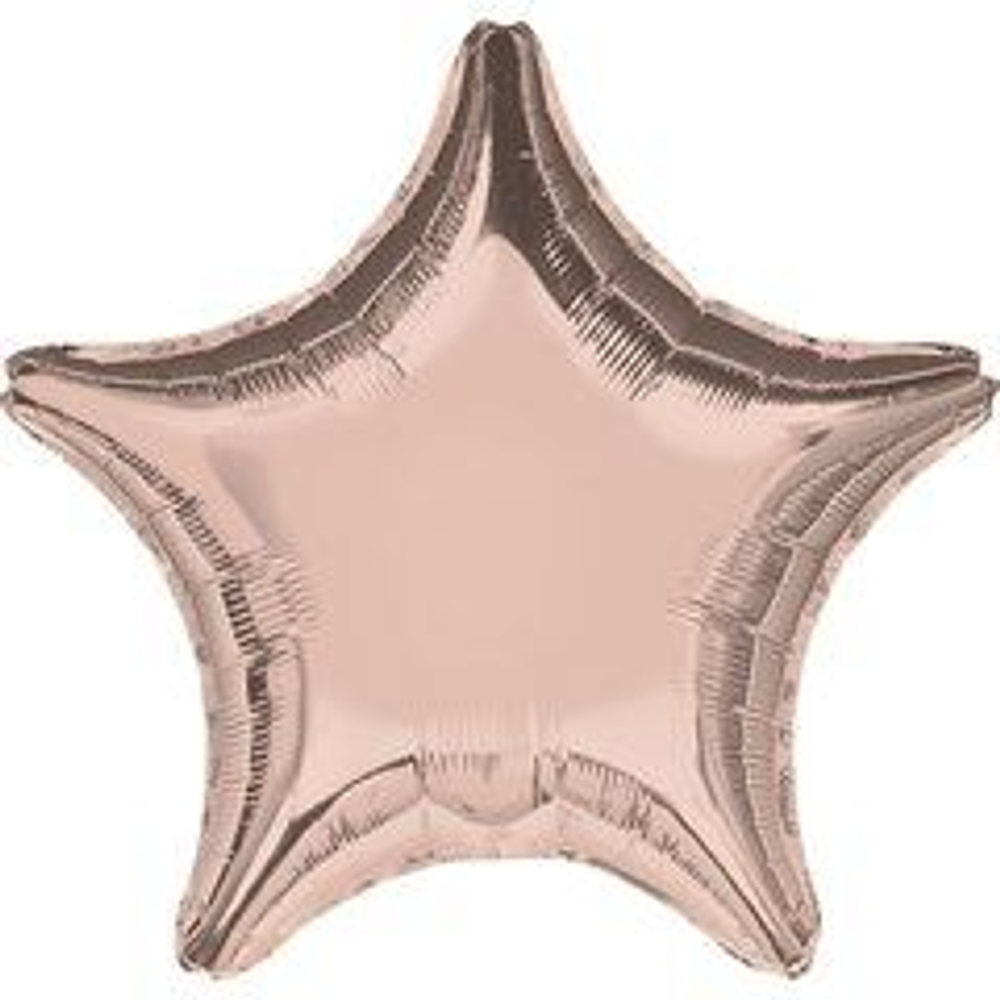 А 19" Звезда, Металлик, Rose Gold (Розовое золото), 1