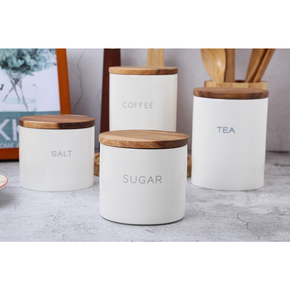 Банка керамическая для хранения чая, 650 мл, белая