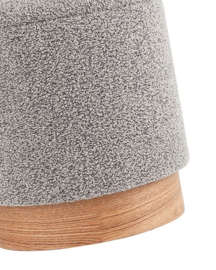 Пуф с ящиком Холли XS букле серый