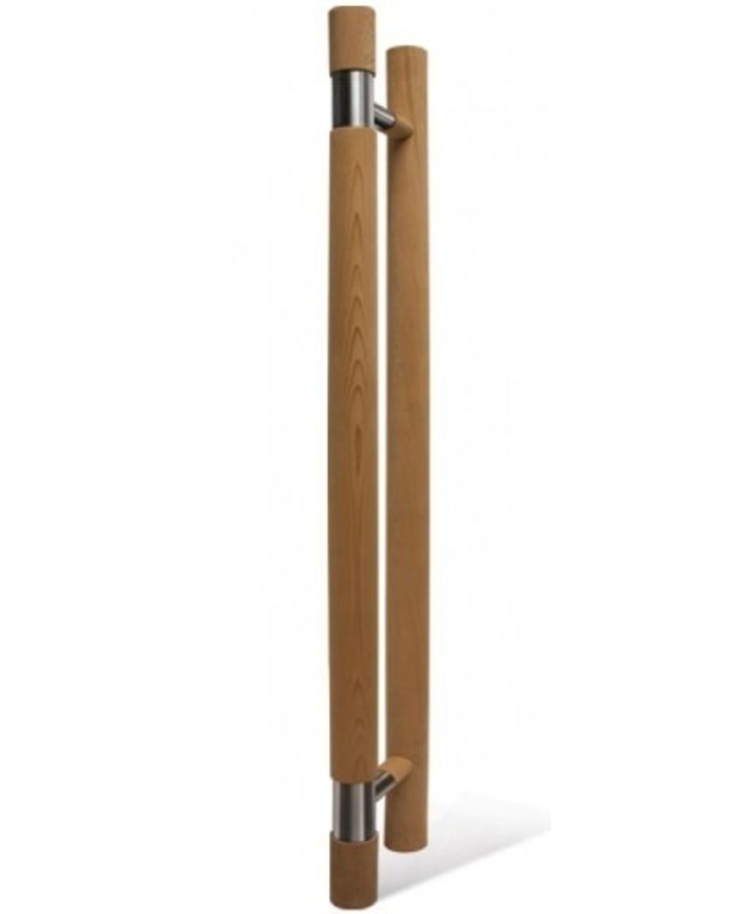 SAWO Ручка для двери 741 и 742, кедр, с металлической вставкой