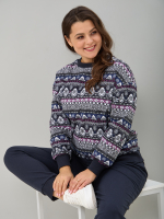 Костюм с брюками КБ-90М/орнаментграфит-баклажан