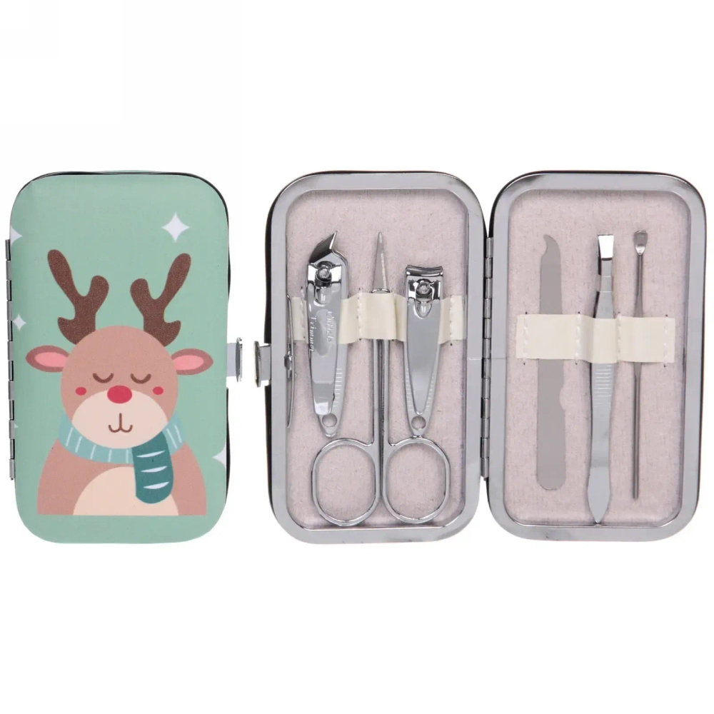 Набор для маникюра в футляре 6 предметов «Оленёнок Луи»,11*6,5см