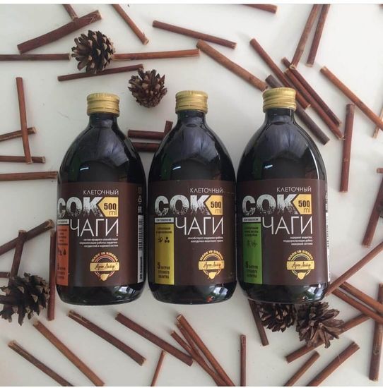 Сок Чаги клеточный с боярышником и соком березового листа