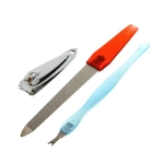 Маникюрный набор на блистере, 3 предмета «Ultramarine - Ваши ручки» (триммер, кусачки и пилка металлическая)