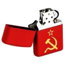 Зажигалка ZIPPO Classic Red Matte™ с Изображением серпа и молота ZP-233 Серп и Молот