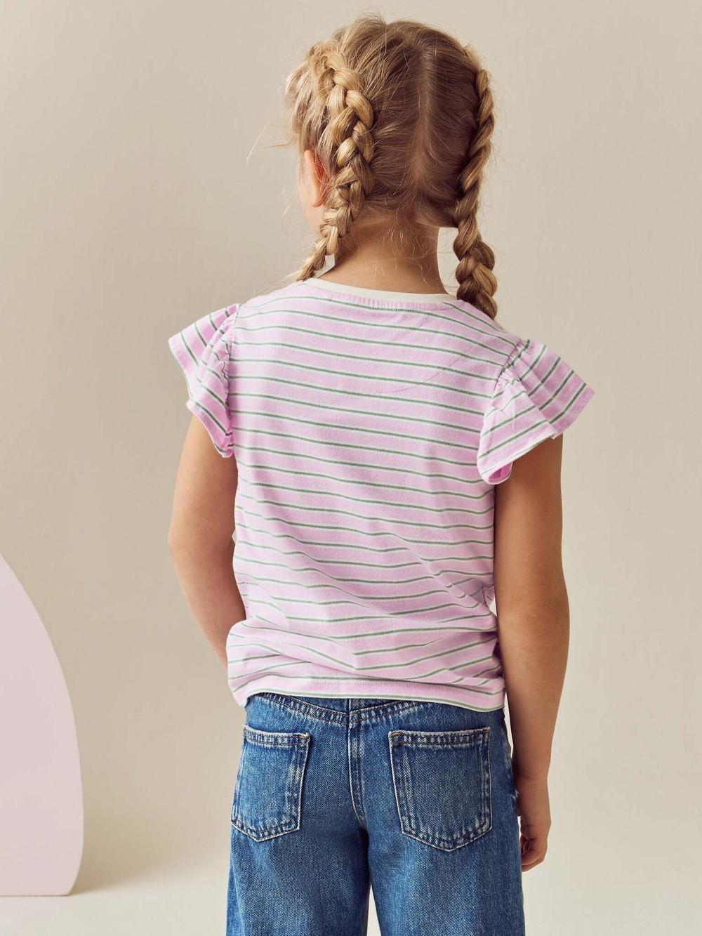 Футболка для девочки Next E44-336, 4 шт., Розовый, Голубой, Белый