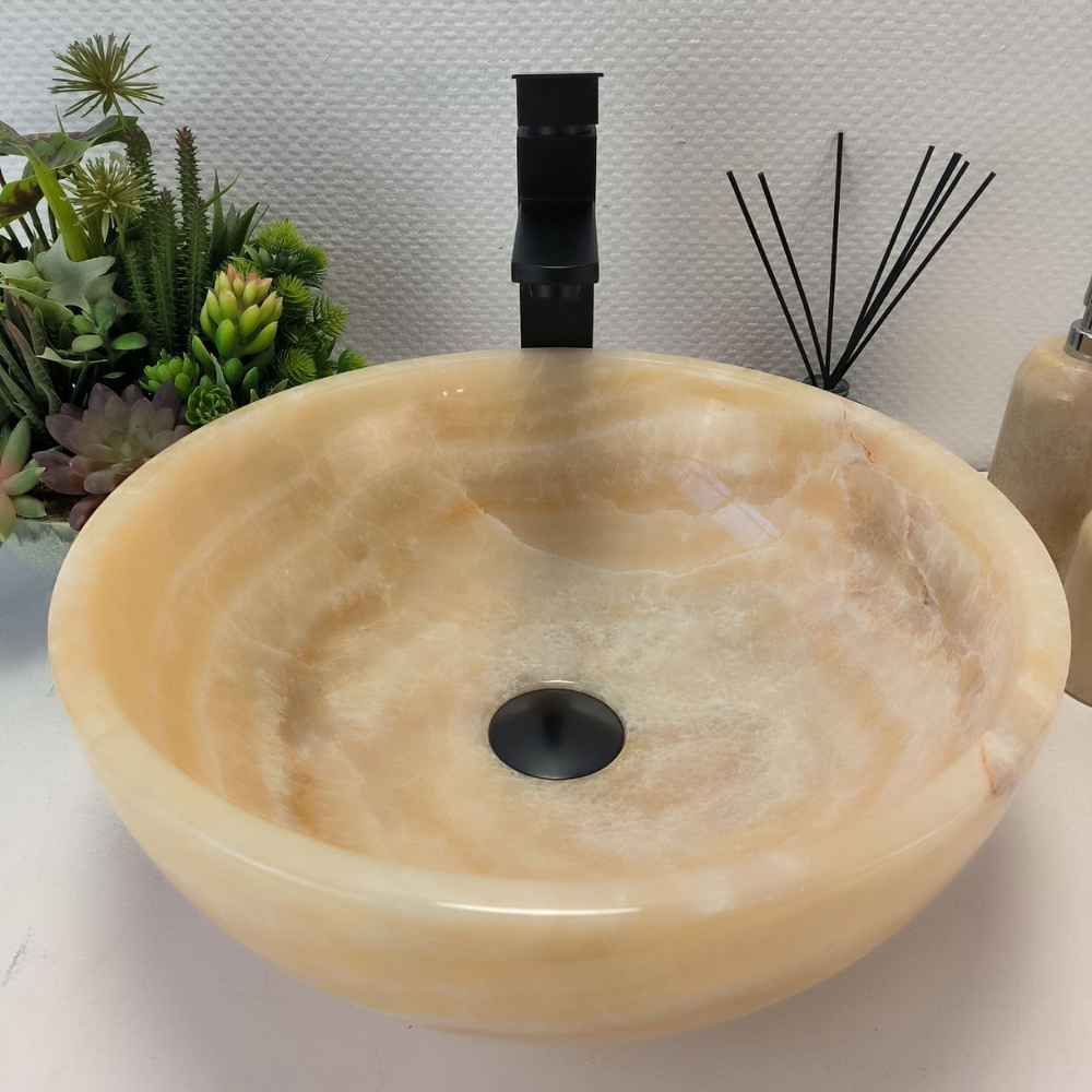 Раковина из оникса Bowl Yellow TinLip BO-63053 40*40*15 40