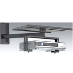 Полка для DVD и декодеров настенная DOGUS, D-401 черный