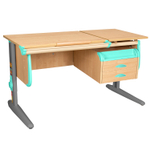 Растущая парта Дэми СУТ 25 с навесной тумбой (1200×610 мм)