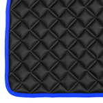 Ковры SCANIA 4 серия P 124L, (экокожа, черный, синий кант, синяя вышивка)