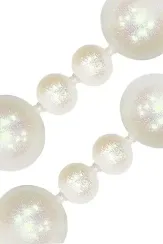 Украшение для высотной ёлки Бусы Искристые., 145 см, пластиковые, белые, ПромЕлка, (БИП-145White)