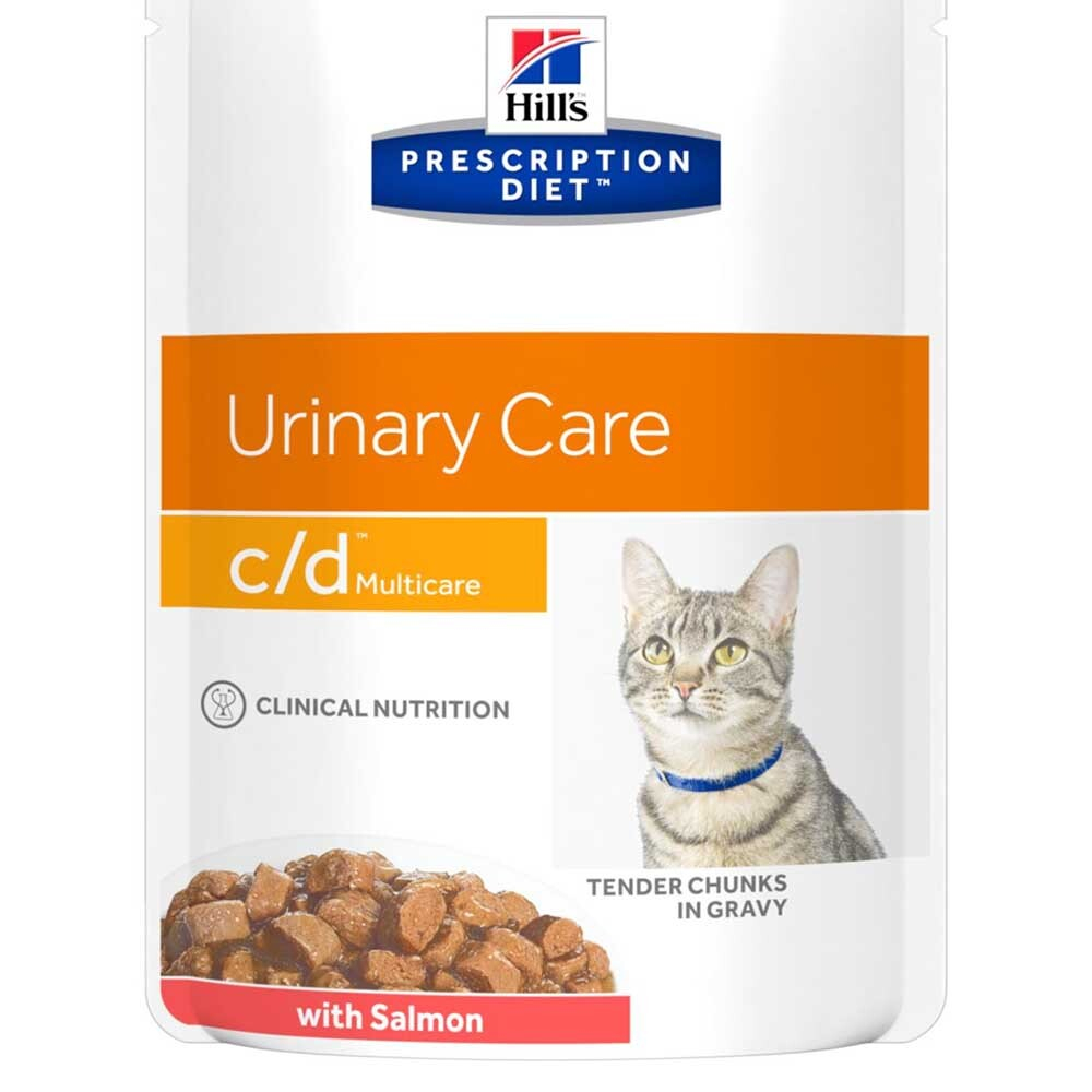 Hill's Feline c/d Salmon 85 г - диета консервы (пауч) для кошек с проблемами МКБ (лосось) 3408LN