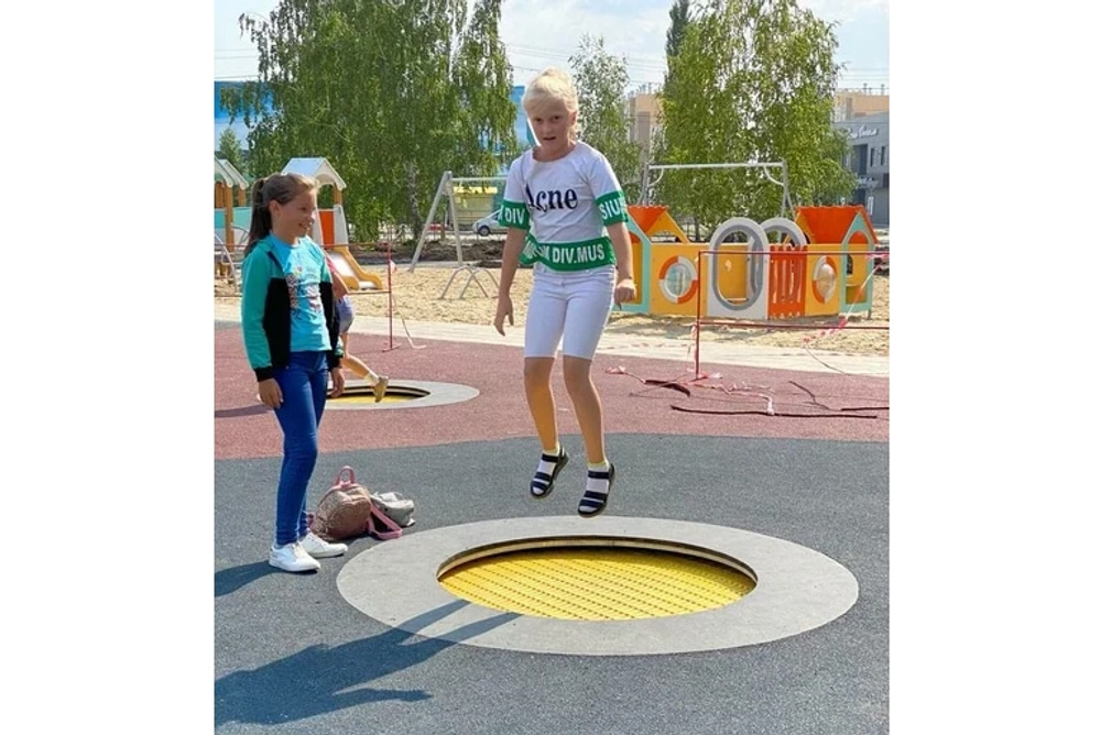 Встраиваемый детский батут для площадок - круглый - 190