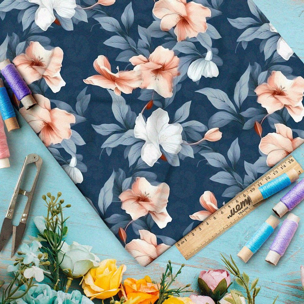 Ткань премиум шифон живописные виражи эмоций