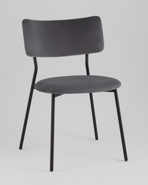 Стул Амелия велюр темно-серый