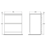 Тумба под раковину BelBagno 70 ALBANO-700-2C-PIA-BL Bianco Lucido