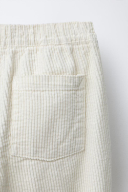 ZARA БРЮКИ ИЗ ПЛОТНОГО ВЕЛЬВЕТА, ЭКРЮ