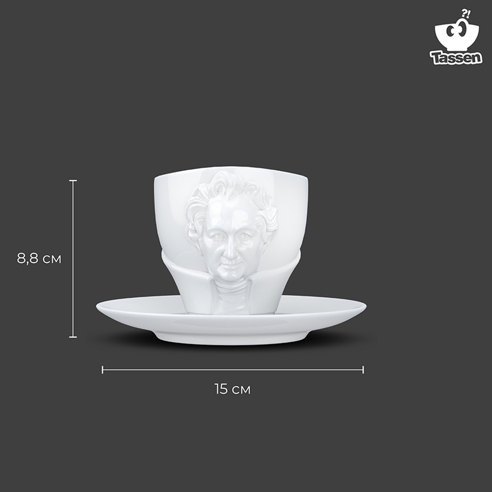 Чайная пара talent, goethe, 260 мл, белая