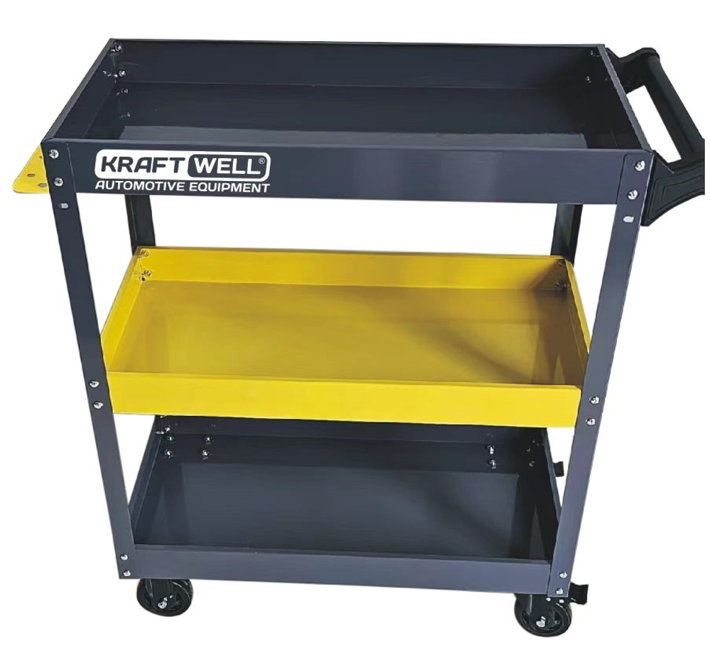 KraftWell KRW-T3G Тележка профессиональная с 3 открытыми полками