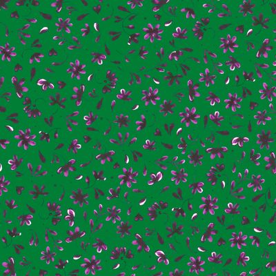 Фиолетовые цветочки на зеленом фоне