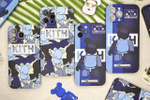 Чехол TPU с защитой камеры. Bearbrick KITH голубой