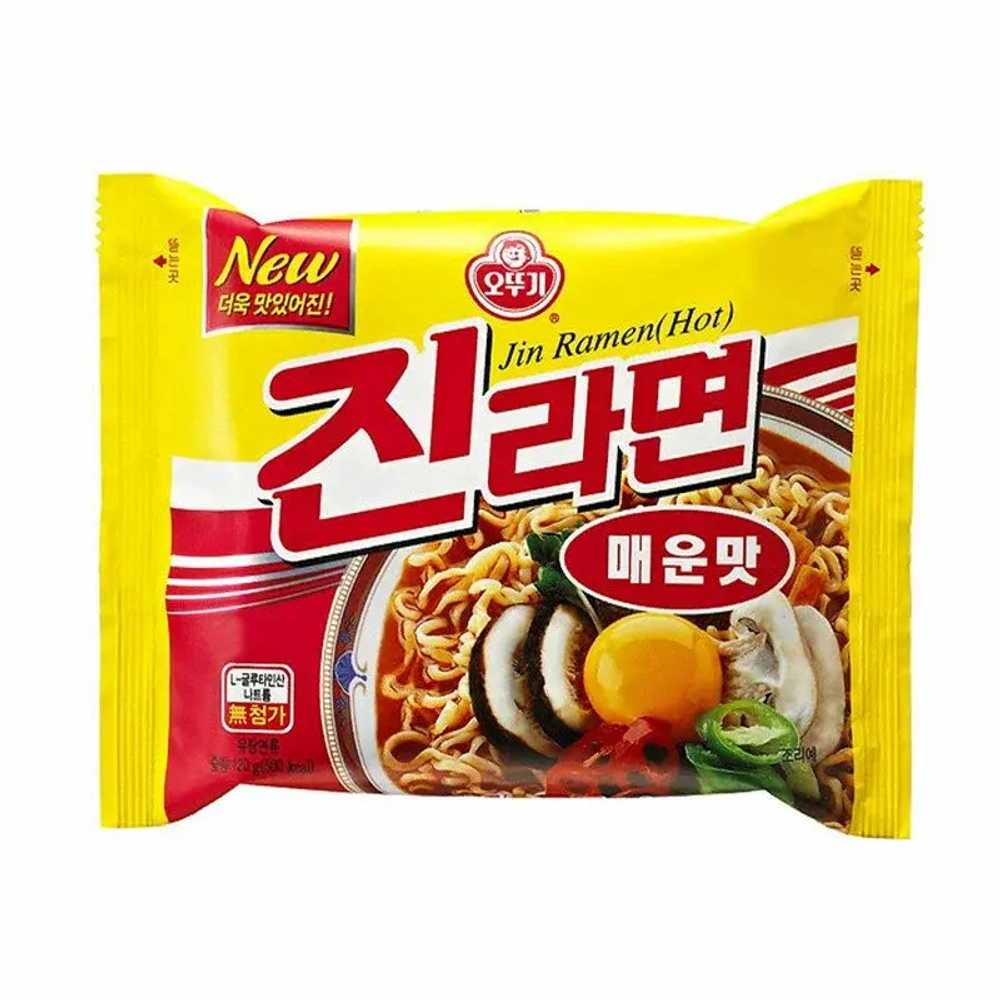 Лапша б/п со вкусом грибов Джин Рамен Jin Ramen (Spicy) острый вкус