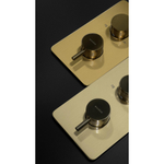 Встраиваемый смеситель для душа и ванны с термостатом трехпроходной Boheme CELL 134-3-MG MATT GOLD