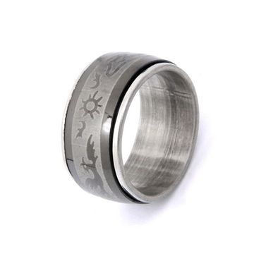 Кольцо стальное (192) "Бабочка"