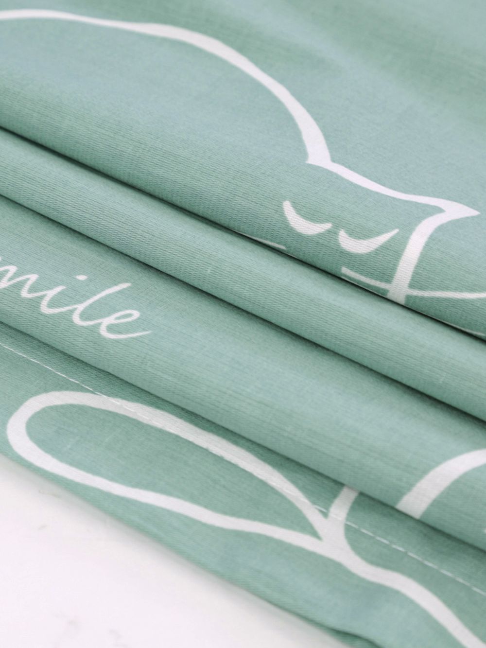 Простынь на резинке "КОТИКИ (мята)" 180х200 см  Сказка сатин