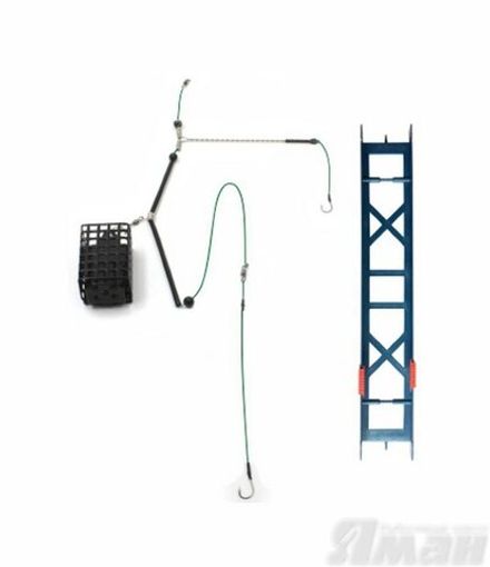 Оснастка фидерная Яман «Лещ №3», кормушка 40 г, отвод 12 см, плетеный шнур 0,15 мм, крючок №10 Chinu Ring, на мотовиле