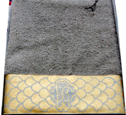 Элитные полотенца махровые Gold серые от Roberto Cavalli