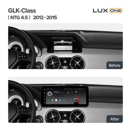 Магнитола Mercedes-Benz GLK X204 2012-2015 NTG 4.5 (рамка 9) - Teyes LUX ONE 360 монитор 12.3" 2K QLED на Android 10, 6Гб+128Гб, CarPlay, 4G SIM-слот, 4 камеры в комплекте