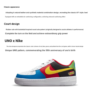 Nike Air FORCE 1 Детские Скейтбординги Низкие кроссовки Юнисекс