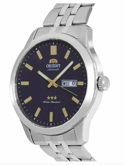 Мужские  механические  часы  Orient модель SAB0B009BB сбоку