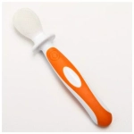 2849329 Набор детских зубных щёток-массажеров (силикон/нейлон), с ограничителем, цвет оранжевый