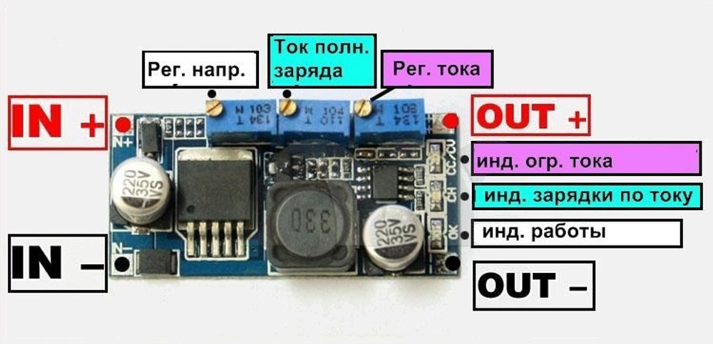 Универсальный понижающий преобразователь напряжения  на LM2596