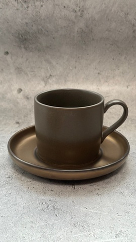 КОФЕЙНАЯ ПАРА 115мл, медный/серый "Corone Luminare"