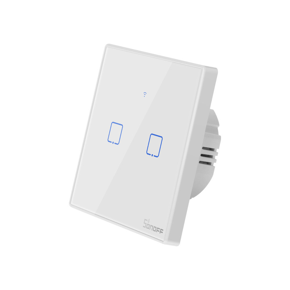 Выключатель сенсорный Sonoff TX T2EU2C WiFi & RF (Белый/2)