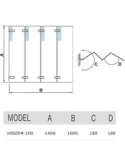 Ограждение на ванну WeltWasser  WW100 Арт. 100ZD4-100 Размер 1000х1400 мм 10000002761 прямоугольная