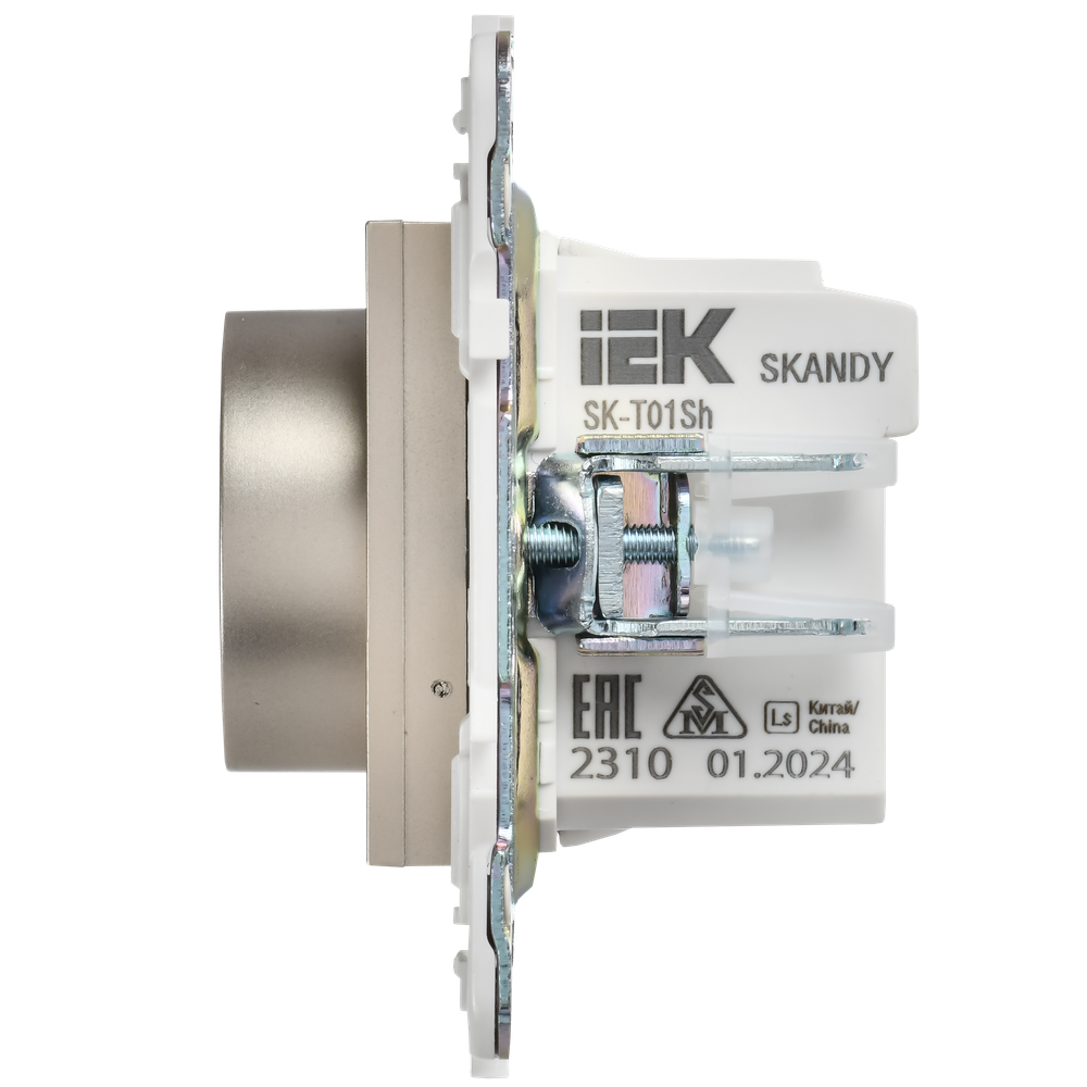 SKANDY Термостат электронный с индикацией SK-T01Sh шампань IEK