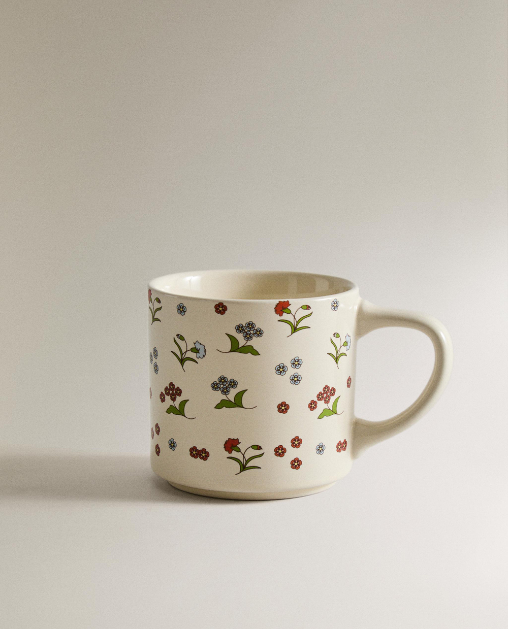 Zara Home кружка из каменной керамики, цвет разноцветный, 12.8 см